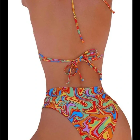 Colorful Swirl Bikini Set - Picture 2 of 12
